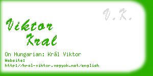viktor kral business card